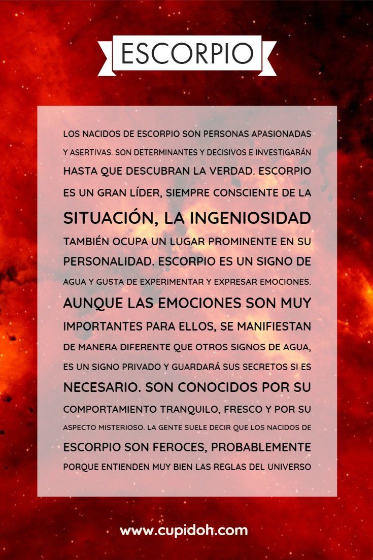 personalidad de Escorpio