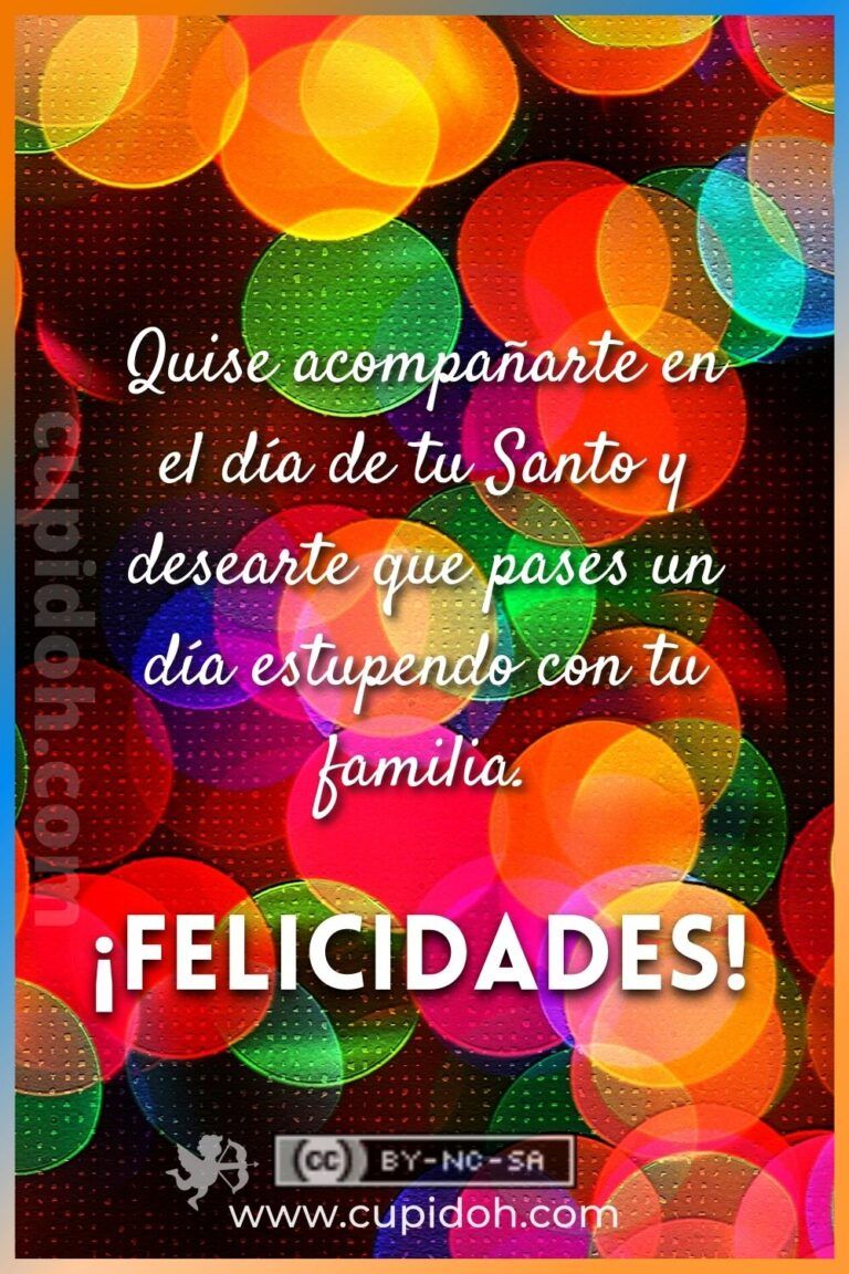 Felicitaciones de santo
